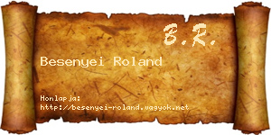 Besenyei Roland névjegykártya