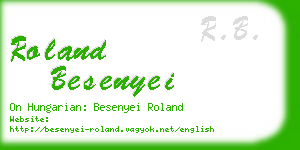 roland besenyei business card